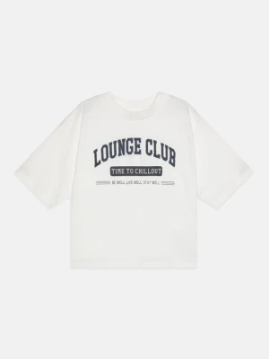 T-shirt z nadrukiem NAME IT biały