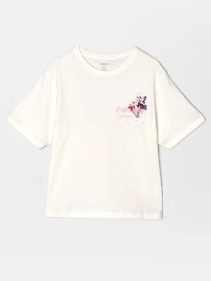 T-shirt z nadrukiem NAME IT biały