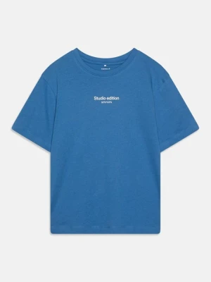 T-shirt z nadrukiem NAME IT szafirowy