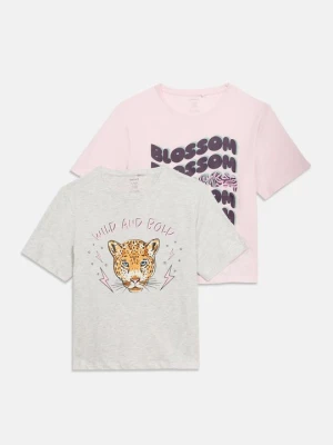 T-shirt z nadrukiem NAME IT jasnoróżowy