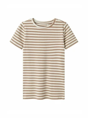 T-shirt z nadrukiem NAME IT jasny brąz