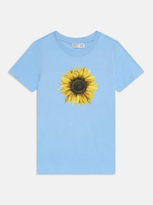 T-shirt z nadrukiem NAME IT mleczny