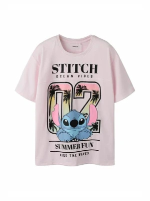 T-shirt z nadrukiem NAME IT różowy