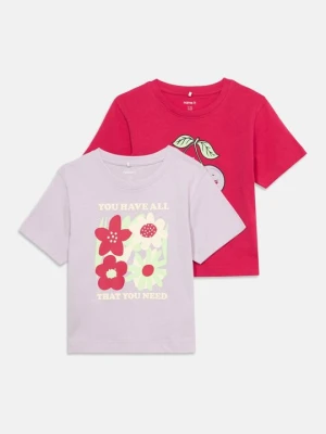 T-shirt z nadrukiem NAME IT różowy