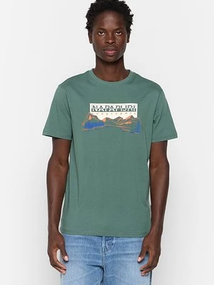 T-shirt z nadrukiem Napapijri