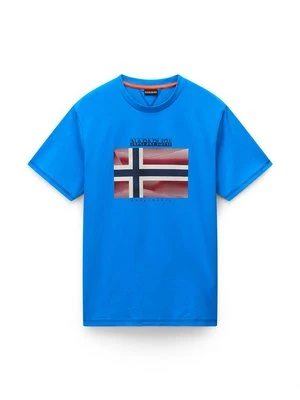 Zdjęcie produktu T-shirt z nadrukiem Napapijri granatowy