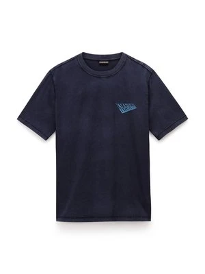 Zdjęcie produktu T-shirt z nadrukiem Napapijri niebieski