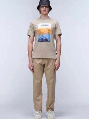 Zdjęcie produktu T-shirt z nadrukiem Napapijri beżowy