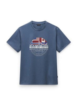 Zdjęcie produktu T-shirt z nadrukiem Napapijri jasnozielony