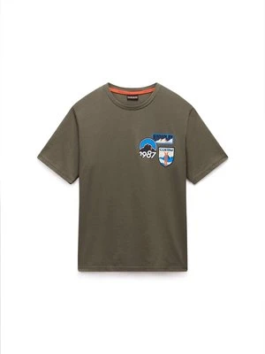 Zdjęcie produktu T-shirt z nadrukiem Napapijri jasnozielony