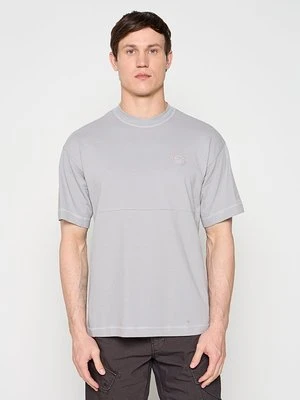 T-shirt z nadrukiem Napapijri szary
