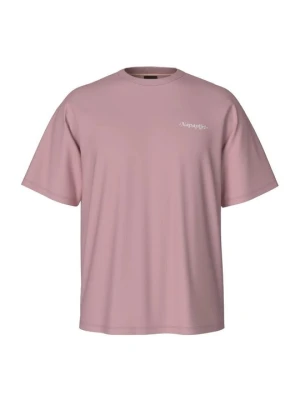 T-shirt z nadrukiem Napapijri różowy