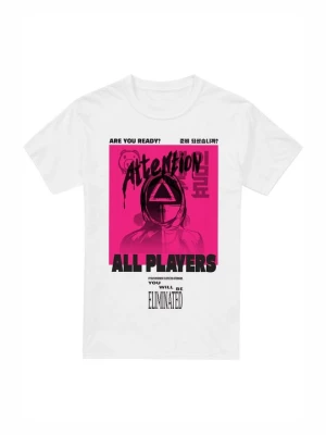 T-shirt z nadrukiem NETFLIX biały