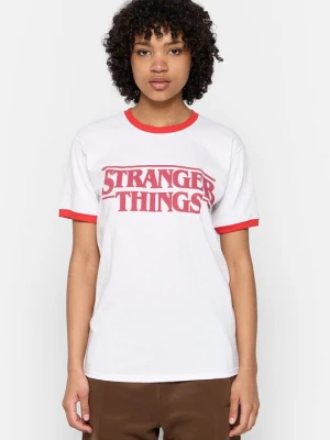 T-shirt z nadrukiem NETFLIX biały