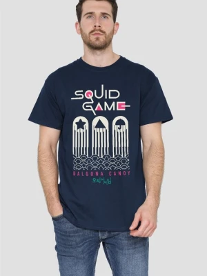 T-shirt z nadrukiem NETFLIX granatowy