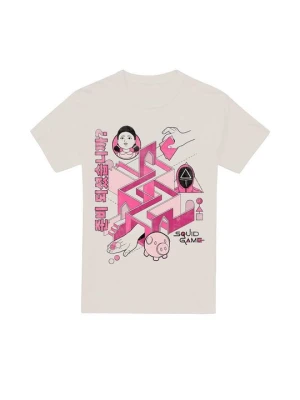T-shirt z nadrukiem NETFLIX mleczny