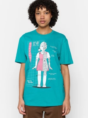 T-shirt z nadrukiem NETFLIX turkusowy