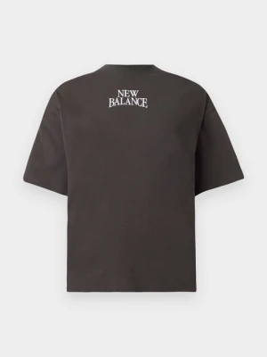T-shirt z nadrukiem New Balance antracytowy