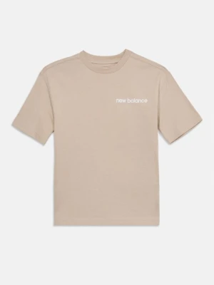 T-shirt z nadrukiem New Balance beżowy