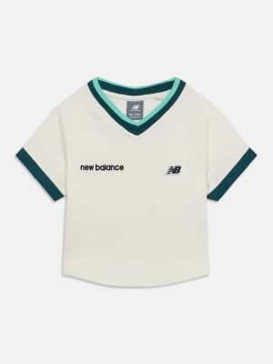 T-shirt z nadrukiem New Balance beżowy
