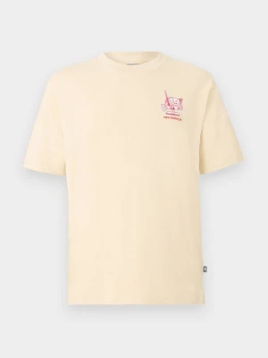 T-shirt z nadrukiem New Balance beżowy