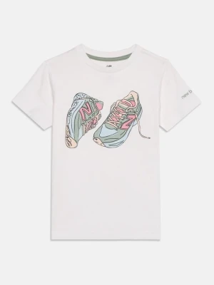 T-shirt z nadrukiem New Balance biały