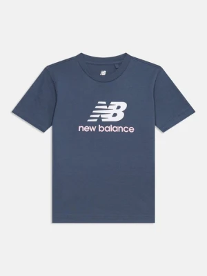 T-shirt z nadrukiem New Balance ciemnobrązowy