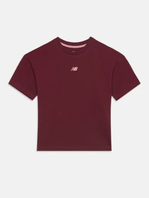 T-shirt z nadrukiem New Balance ciemnoczerwony
