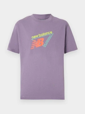 T-shirt z nadrukiem New Balance fioletowy