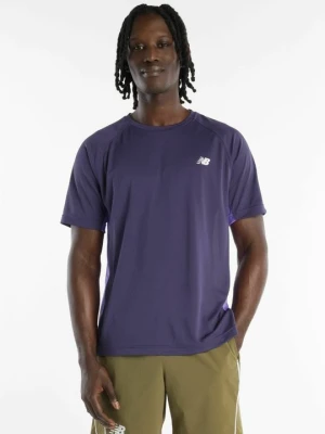 T-shirt z nadrukiem New Balance fioletowy