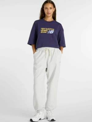 T-shirt z nadrukiem New Balance fioletowy