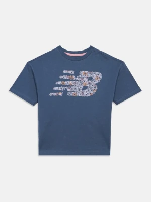 T-shirt z nadrukiem New Balance granatowy
