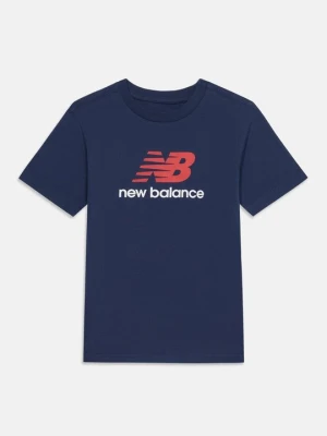 T-shirt z nadrukiem New Balance granatowy