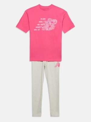 T-shirt z nadrukiem New Balance jagodowy