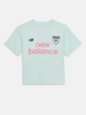 T-shirt z nadrukiem New Balance jasnoniebieski