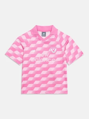 T-shirt z nadrukiem New Balance jasnoróżowy