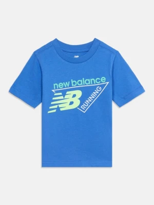 T-shirt z nadrukiem New Balance niebieski