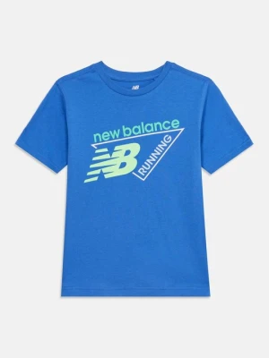 T-shirt z nadrukiem New Balance niebieski