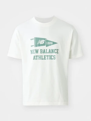 T-shirt z nadrukiem New Balance niebieski