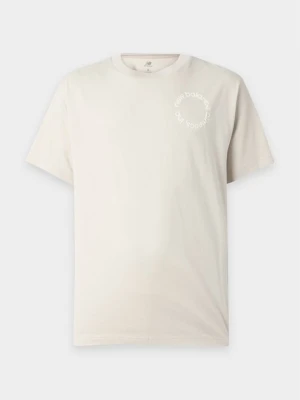 T-shirt z nadrukiem New Balance piaskowy