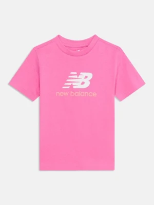 T-shirt z nadrukiem New Balance różowy