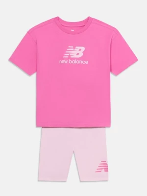 T-shirt z nadrukiem New Balance różowy