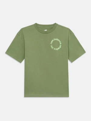 T-shirt z nadrukiem New Balance zielony