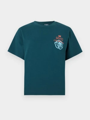 T-shirt z nadrukiem New Balance zielony