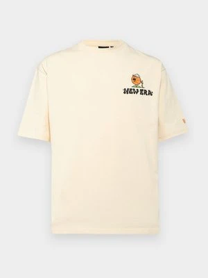 T-shirt z nadrukiem New Era beżowy