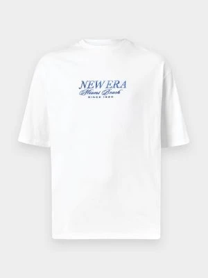 T-shirt z nadrukiem New Era biały