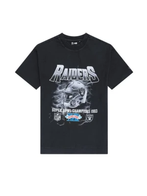 T-shirt z nadrukiem New Era czarny