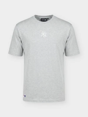 T-shirt z nadrukiem New Era szary