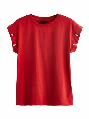 T-shirt z nadrukiem Next czerwony