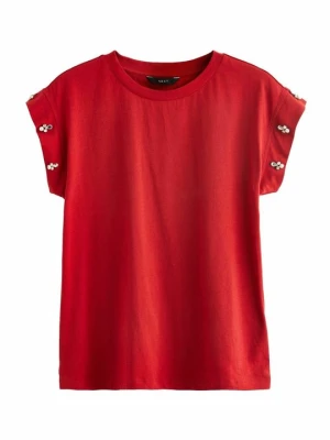 T-shirt z nadrukiem Next czerwony